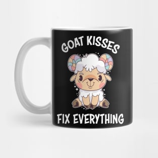 Spread Love and Laughter with Our Goat Kisses Fix Everything Mug